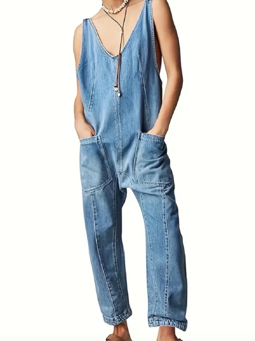 NWT By Together Light Blue Denim Relaxed-Fit Women’s Overalls
